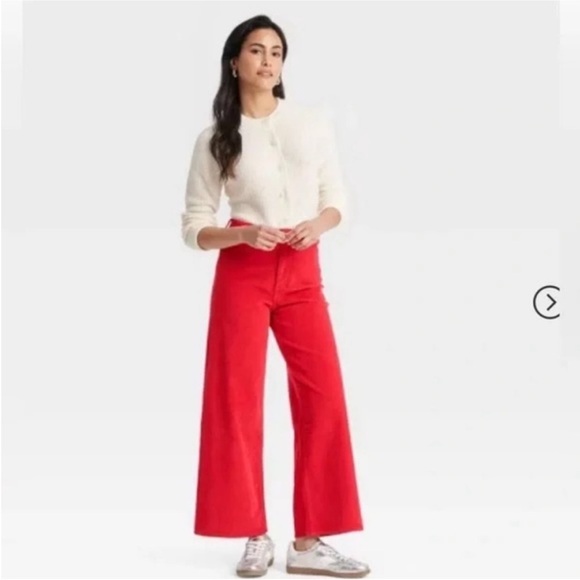 Universal Thread Pants - Universal Thread Bright Red Wide-Leg Pants